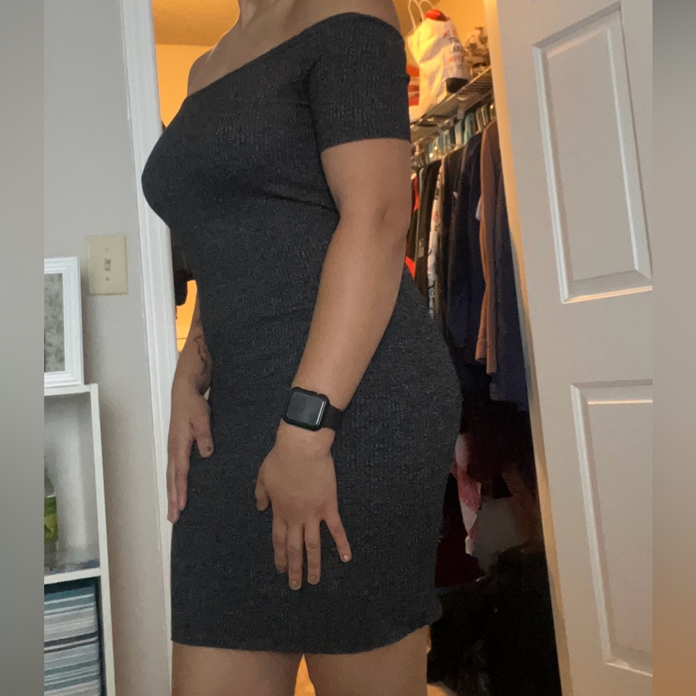Open shoulder dress